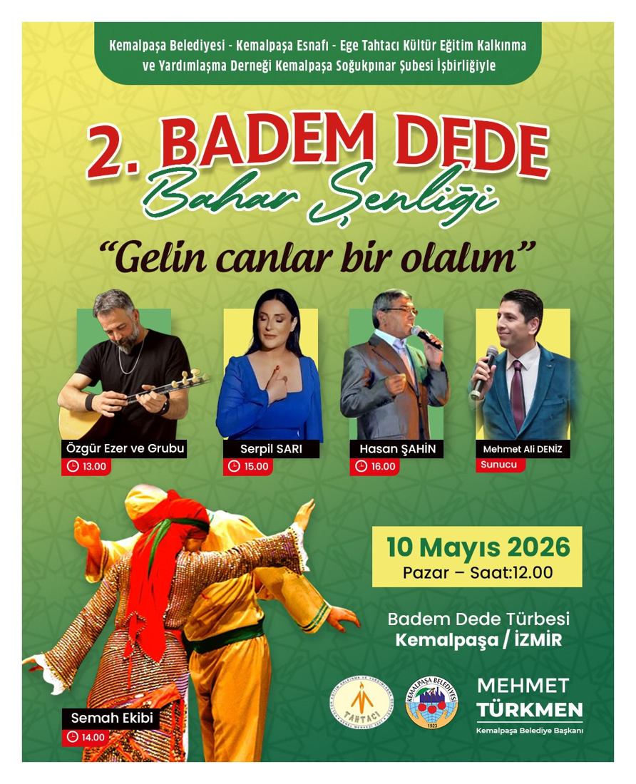 10 MAYIS 2026 PAZAR GÜNÜ, İZMİR İLİ KEMALPAŞA SOĞUKPINAR ŞUBEMİZ TARAFINDAN DÜZENLENEN 2. BADEM DEDE BAHAR ŞENLİĞİNE, GENEL MERKEZ YÖNETİM KURULU VE ÇINARKÖY ŞUBEMİZLE BİRLİKT - Fotoğraf 1